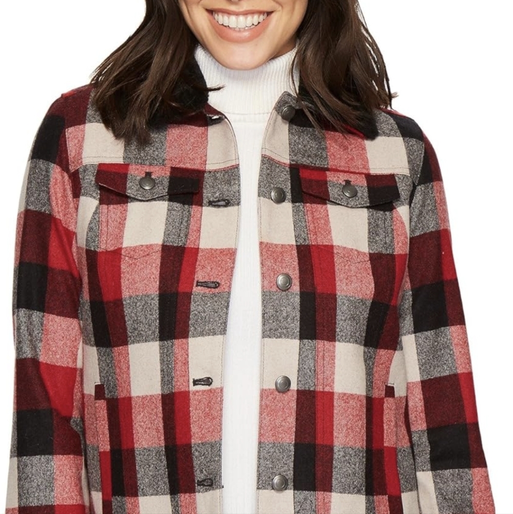 New & Rare Pendleton Wool Jacket With Fur Collar - image 4